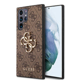 Guess Samsung Galaxy S23 Ultra Suojakuori 4G Logo Ruskea