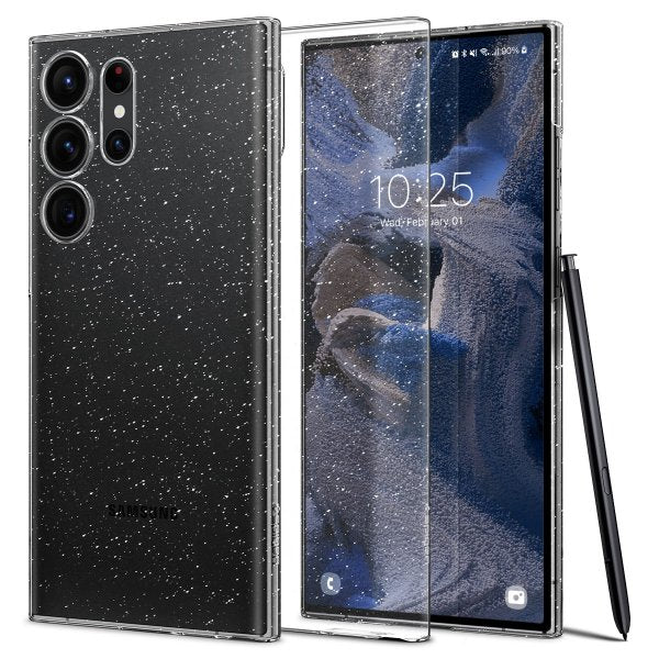Spigen Samsung Galaxy S23 Ultra Air Skin Glitter Crystal Quartz -kuori