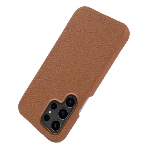 Samsung Galaxy S23 Ultra Kotelo Aitoa Nahkaa MagSafe Ruskea