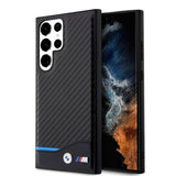 BMW Samsung Galaxy S23 Ultra Suojakuori Carbon & Stripe Musta