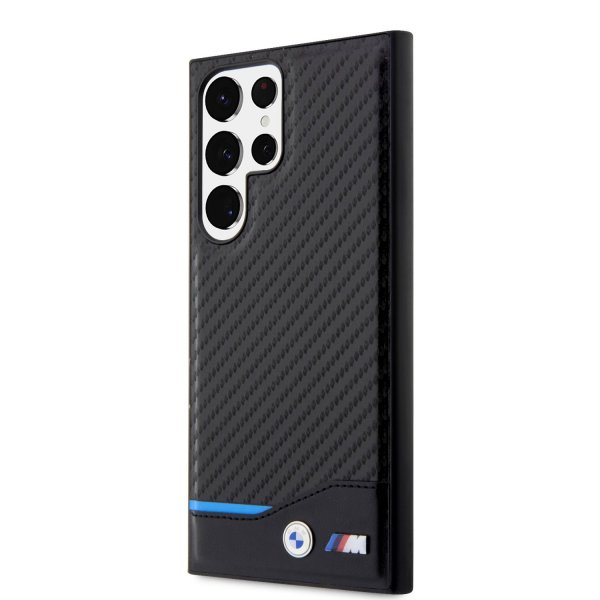 BMW Samsung Galaxy S23 Ultra Suojakuori Carbon & Stripe Musta
