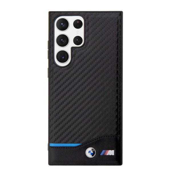 BMW Samsung Galaxy S23 Ultra Suojakuori Carbon & Stripe Musta