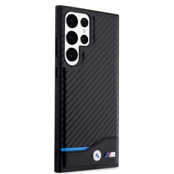 BMW Samsung Galaxy S23 Ultra Suojakuori Carbon & Stripe Musta
