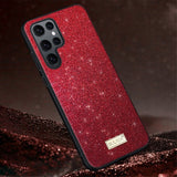 Sulada Samsung Galaxy S23 Ultra Glitter-suojakuori, punainen