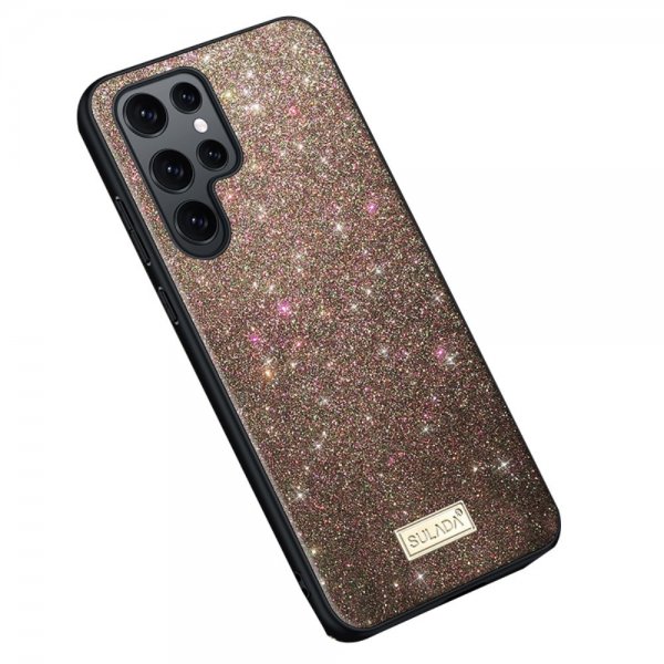 Sulada Samsung Galaxy S23 Ultra Glitter Ruusukultainen Kuori