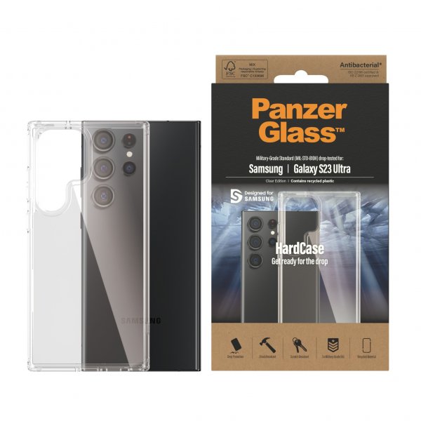 PanzerGlass Samsung Galaxy S23 Ultra -suojakuori HardCase Läpinäkyvä