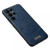 Sulada Samsung Galaxy S23 Ultra Kuori Nahkakuvio Sininen