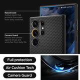 Spigen Samsung Galaxy S23 Ultra -suojakuori, Liquid Air, mattamusta