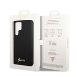 Guess Samsung Galaxy S23 Ultra Kuori Liquid Silicone Metal Logo Musta