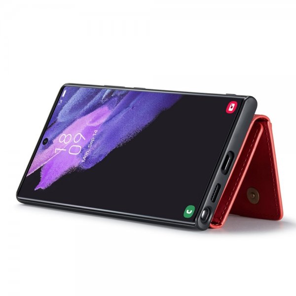 Dg.Ming Samsung Galaxy S23 Ultra Kuori M2 Series Irrotettava Korttipidike Punainen