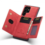 Dg.Ming Samsung Galaxy S23 Ultra Kuori M2 Series Irrotettava Korttipidike Punainen