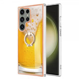 Samsung Galaxy S23 Ultra Kuori sormirenkaalla, olut-kuvio