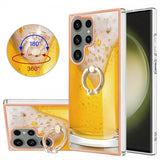 Samsung Galaxy S23 Ultra Kuori sormirenkaalla, olut-kuvio
