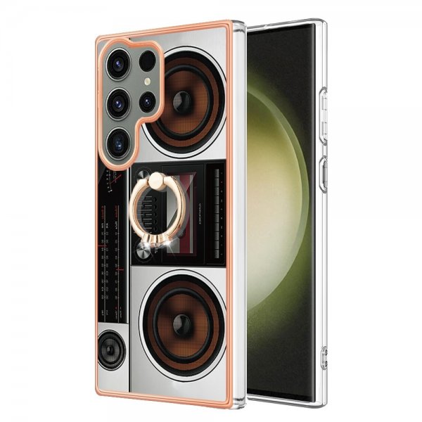 Samsung Galaxy S23 Ultra kuori sormuspidikkeellä, teema Radio