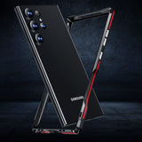 Samsung Galaxy S23 Ultra Kuori Metallinen Bumper Hopea