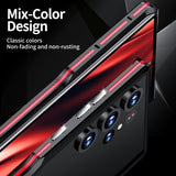 Samsung Galaxy S23 Ultra Kuori Metallinen Bumper Hopea