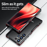 Samsung Galaxy S23 Ultra Kuori Metallinen Bumper Hopea