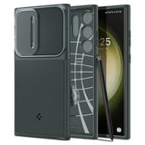 Spigen Samsung Galaxy S23 Ultra -suojakuori Optik Armor Abyss Green