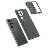 Spigen Samsung Galaxy S23 Ultra -suojakuori Optik Armor Abyss Green