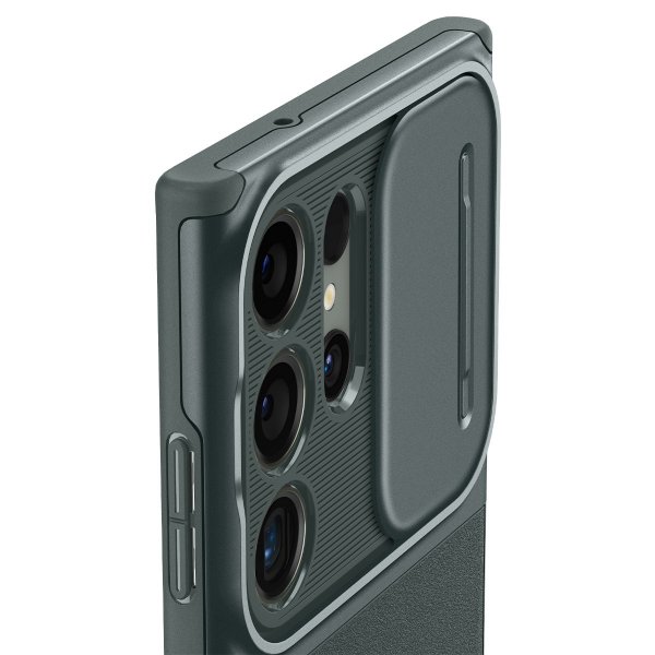 Spigen Samsung Galaxy S23 Ultra -suojakuori Optik Armor Abyss Green
