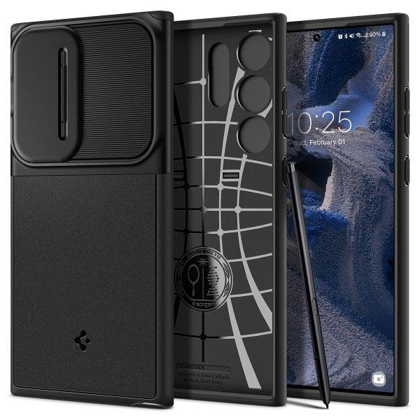 Spigen Samsung Galaxy S23 Ultra kuori Optik Armor musta
