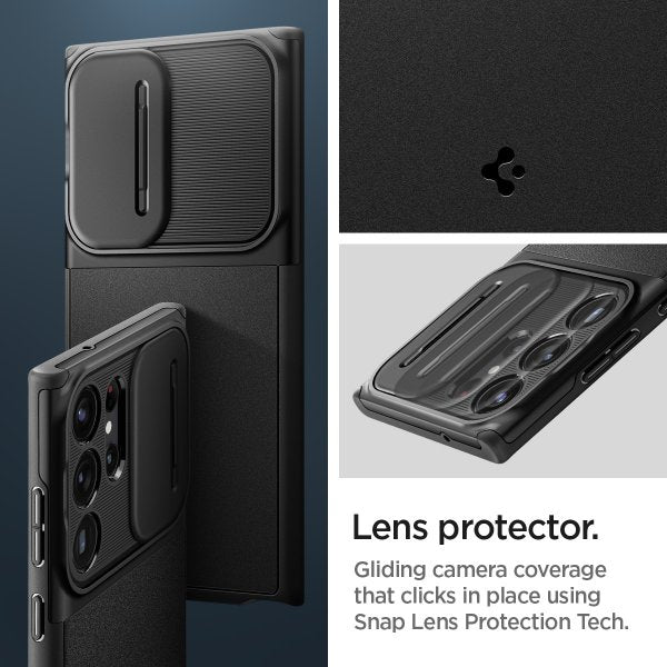 Spigen Samsung Galaxy S23 Ultra kuori Optik Armor musta