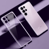 Sulada Samsung Galaxy S23 Ultra Kuori Pinnoitettu Reuna Violetti