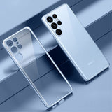 Sulada Samsung Galaxy S23 Ultra Kuori Pinnoitetut Reunat Vaaleansininen