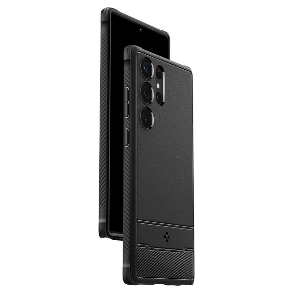 Spigen Samsung Galaxy S23 Ultra -suojakuori Rugged Armor Matte Black