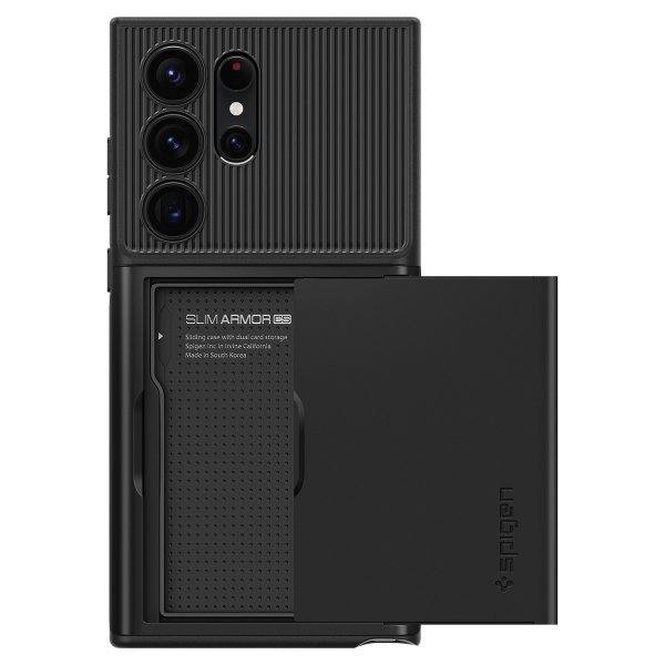 Spigen Samsung Galaxy S23 Ultra Kuori Slim Armor CS Musta