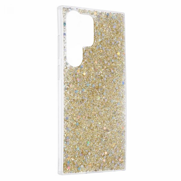 Nordic Covers Samsung Galaxy S23 Ultra Sparkle Series Citrine Gold -kuori