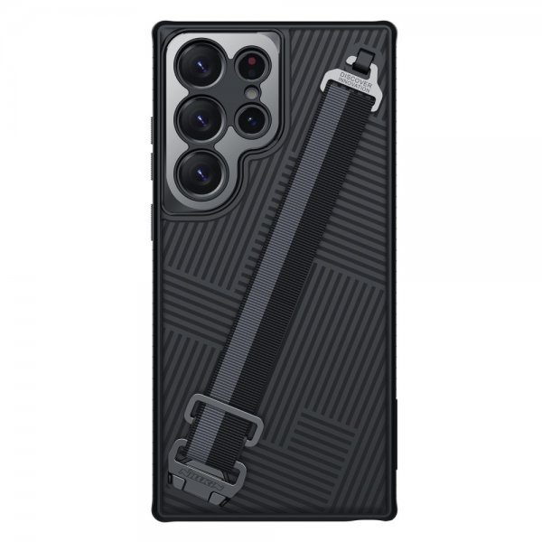 Nillkin Samsung Galaxy S23 Ultra Kuori Strap Case Musta