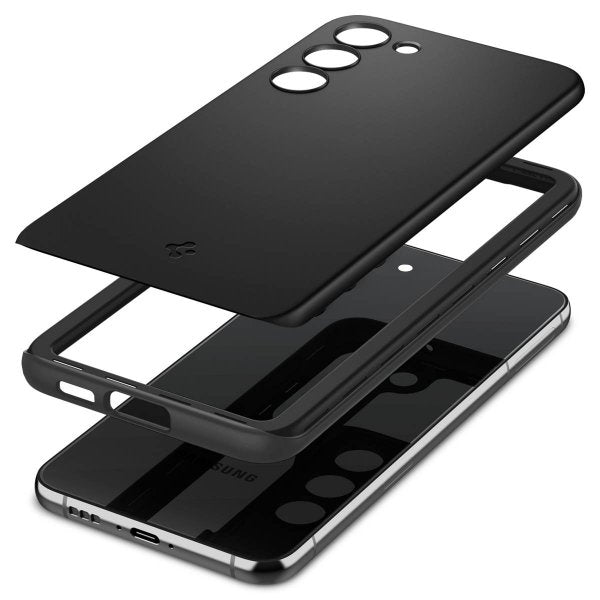 Spigen Samsung Galaxy S23 Plus -suojakuori, Thin Fit, musta