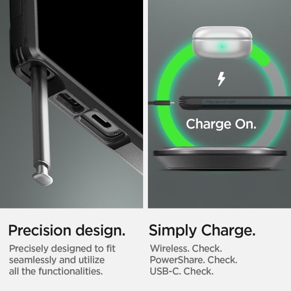 Spigen Samsung Galaxy S23 Ultra Tough Armor -kuori, Abyss Green