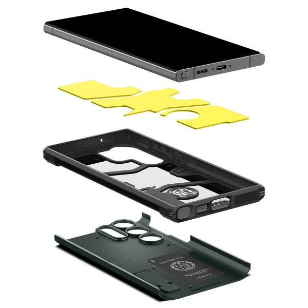 Spigen Samsung Galaxy S23 Ultra Tough Armor -kuori, Abyss Green