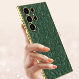 GKK Samsung Galaxy S23 Ultra Kuori Kangas pinnoitettu reuna violetti