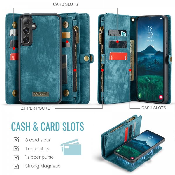 CaseMe Samsung Galaxy S24 FE -kotelo 008 Series Irrotettava kuori, sininen