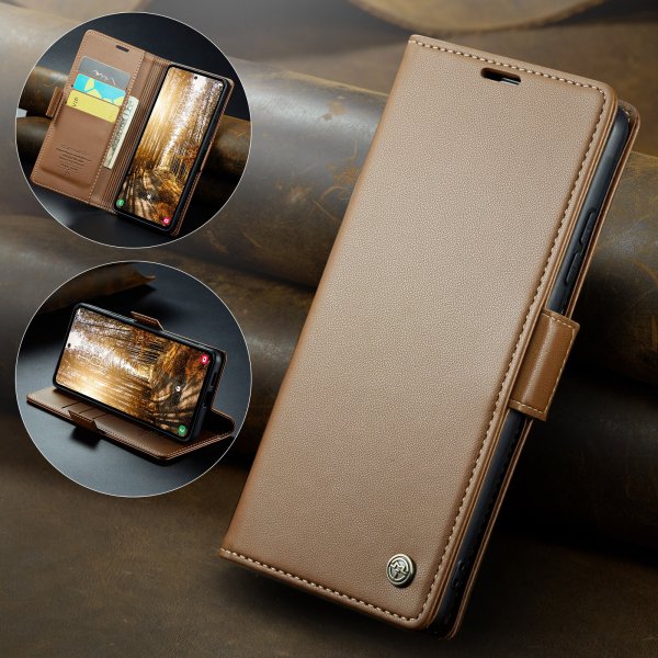 CaseMe Samsung Galaxy S24 FE Kotelo 023 Series Ruskea