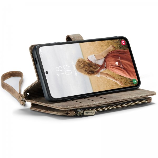 CaseMe Samsung Galaxy S24 FE C30 Series Kotelo, Ruskea