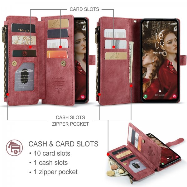CaseMe Samsung Galaxy S24 FE -suojakotelo C30-sarja punainen