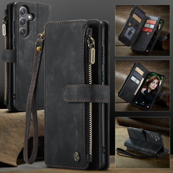 CaseMe Samsung Galaxy S24 FE Kotelo C30-sarja Musta