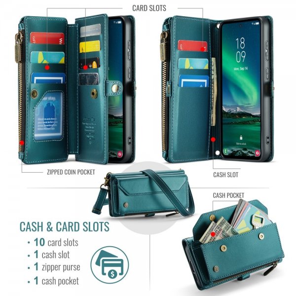 CaseMe Samsung Galaxy S24 FE -suojakotelo, C36-sarja, vihreä