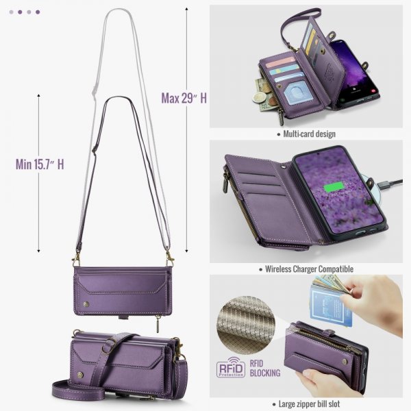 CaseMe Samsung Galaxy S24 FE Suojakuori C36-sarja Violetti