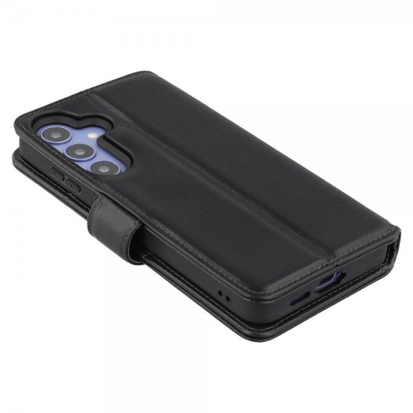 Nordic Covers Samsung Galaxy S24 FE Essential Leather Raven Black -suojakotelo