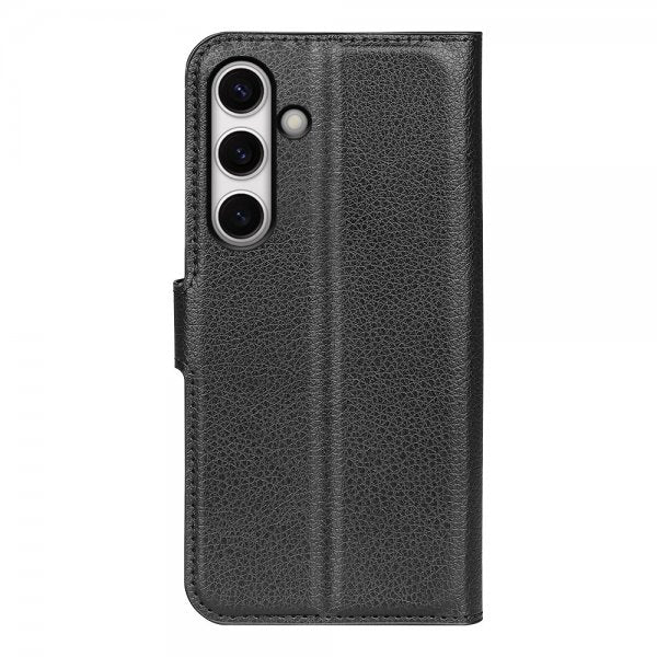 Samsung Galaxy S24 FE - Litsi-nahkakuoret, musta
