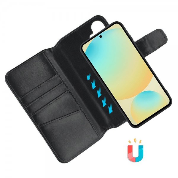 Nordic Covers Samsung Galaxy S24 FE Suojakuori MagLeather Raven Black