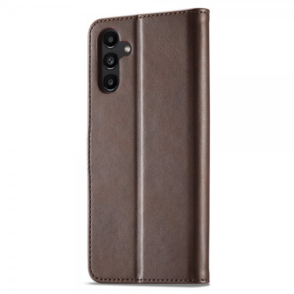 Lc.Imeeke Samsung Galaxy S24 FE -suojakotelo korttipaikalla, jalustatoiminnolla, tummanruskea