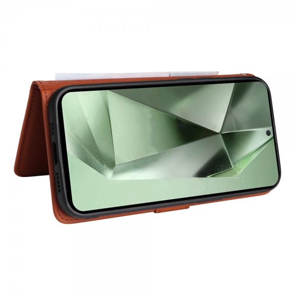 Betopnice Samsung Galaxy S24 FE -kuori irrotettavalla kannella 005 ruskea