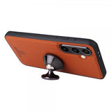 Betopnice Samsung Galaxy S24 FE -kuori irrotettavalla kannella 005 ruskea