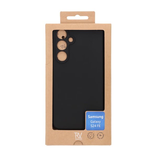 Rvelon Samsung Galaxy S24 FE Silikonikuori Musta